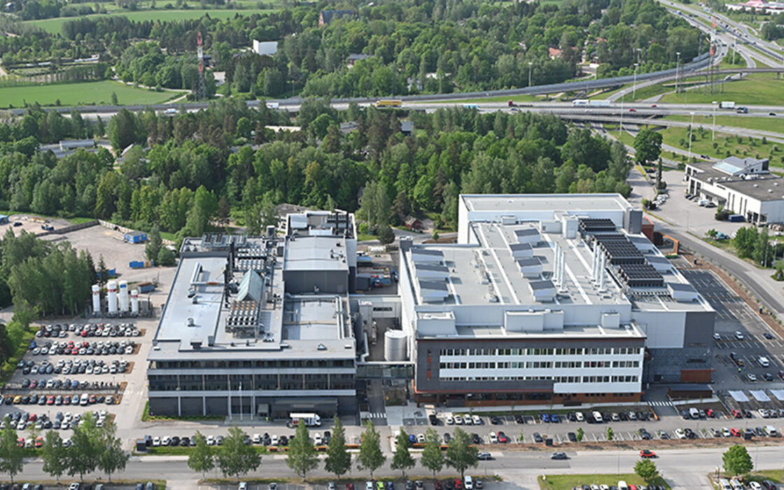 Aerial picture of Okmetic Vantaa fab