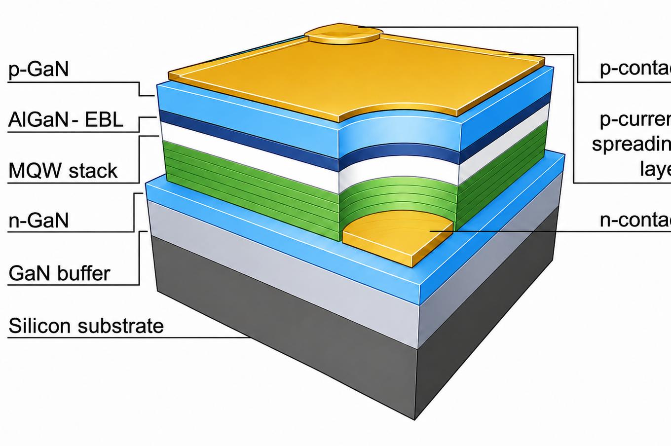 MicroLed GaN-on-Si Okmetic